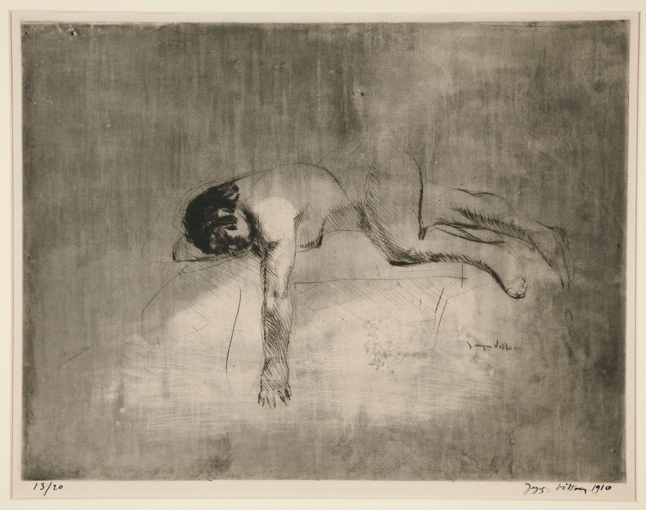 Nu couché (Nudo reclinato) da Jacques Villon