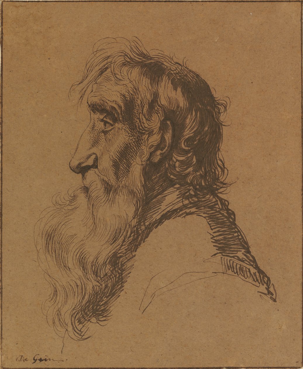 Testa di un vecchio da Jacques de Gheyn III