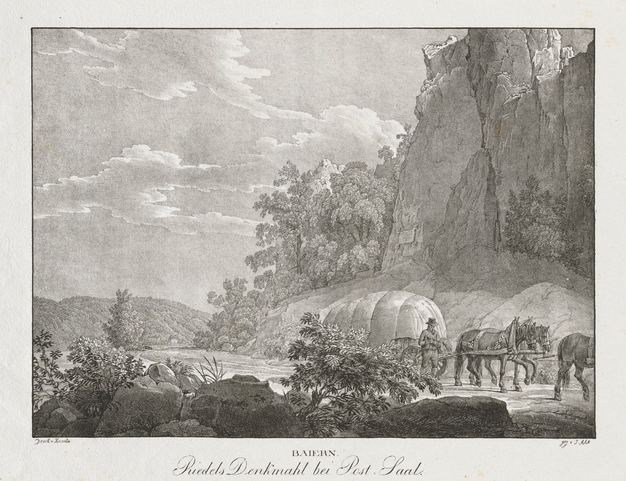 Baviera, Monumento di Riedel presso Post-Saal da Jakob Alt