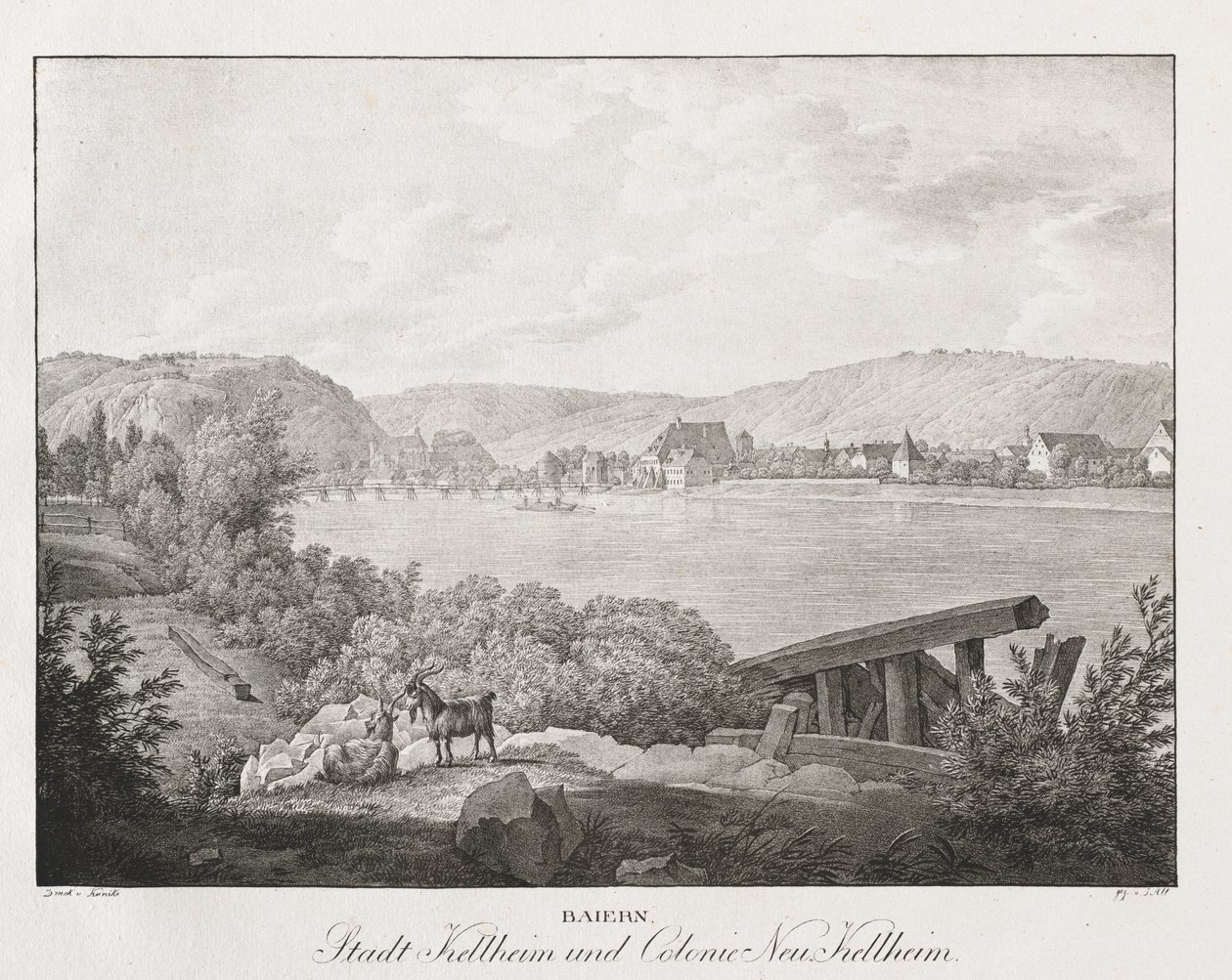 Baviera, Città di Kellheim e Colonia Neu-Kellheim da Jakob Alt