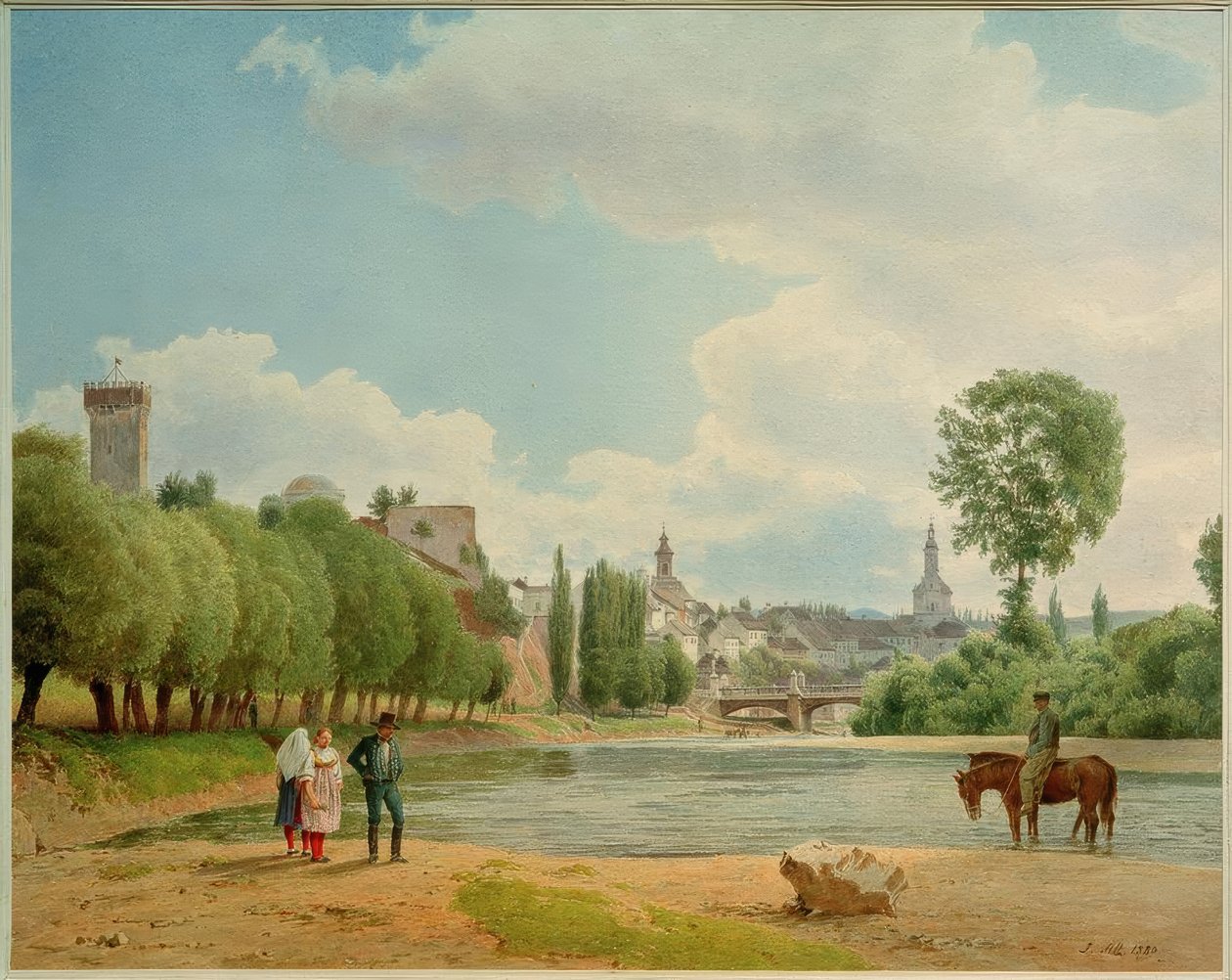 Vista su Teschen da Jakob Alt