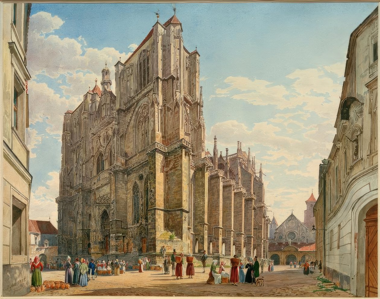 Il duomo di Ratisbona da Jakob Alt