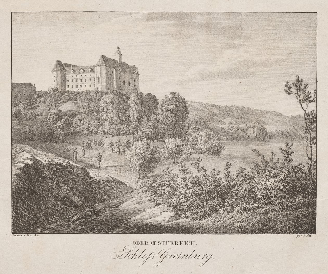 Alta Austria, Castello di Greinburg da Jakob Alt