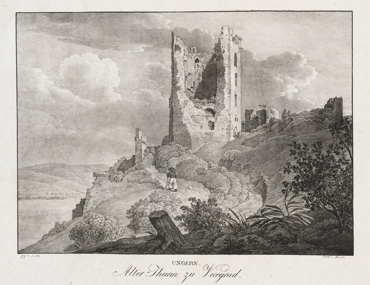 Ungheria, Vecchia Torre di Vicegrad da Jakob Alt