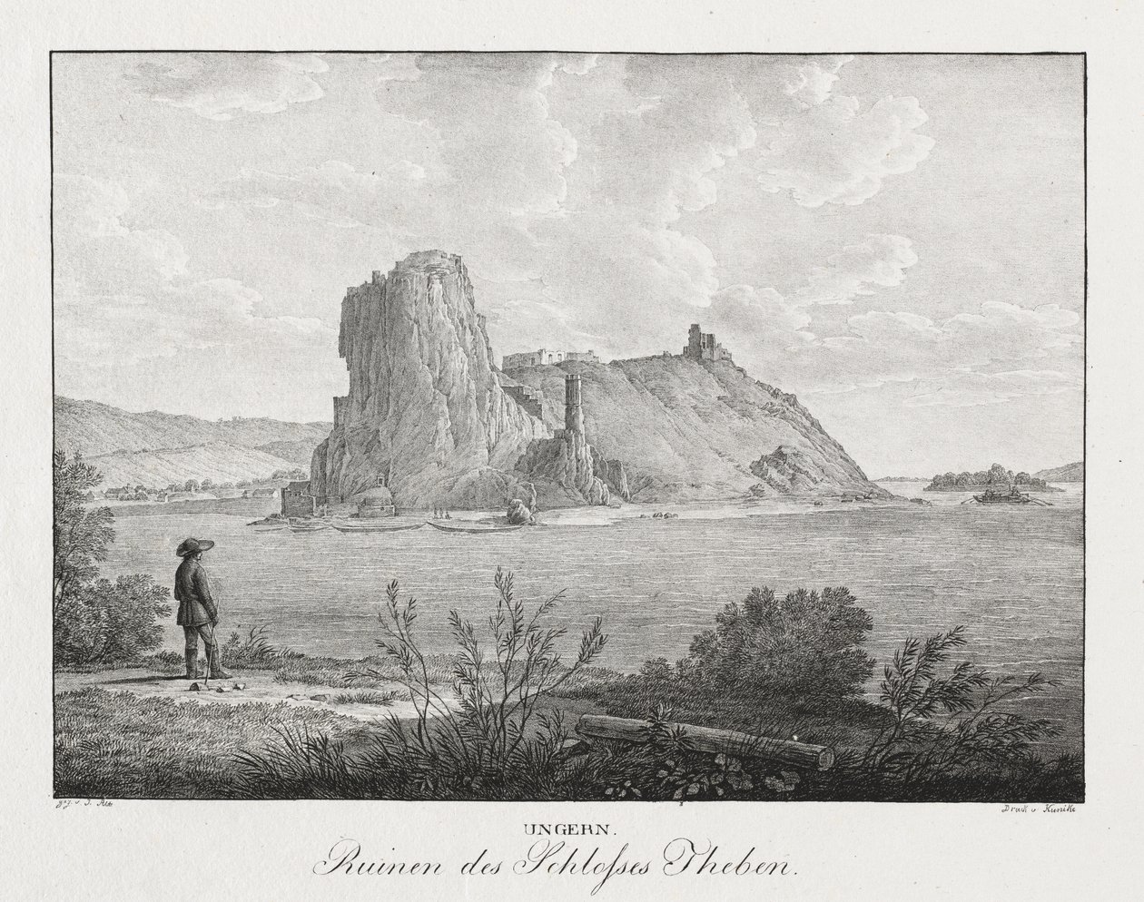 Ungheria, Rovine del Castello di Theben da Jakob Alt