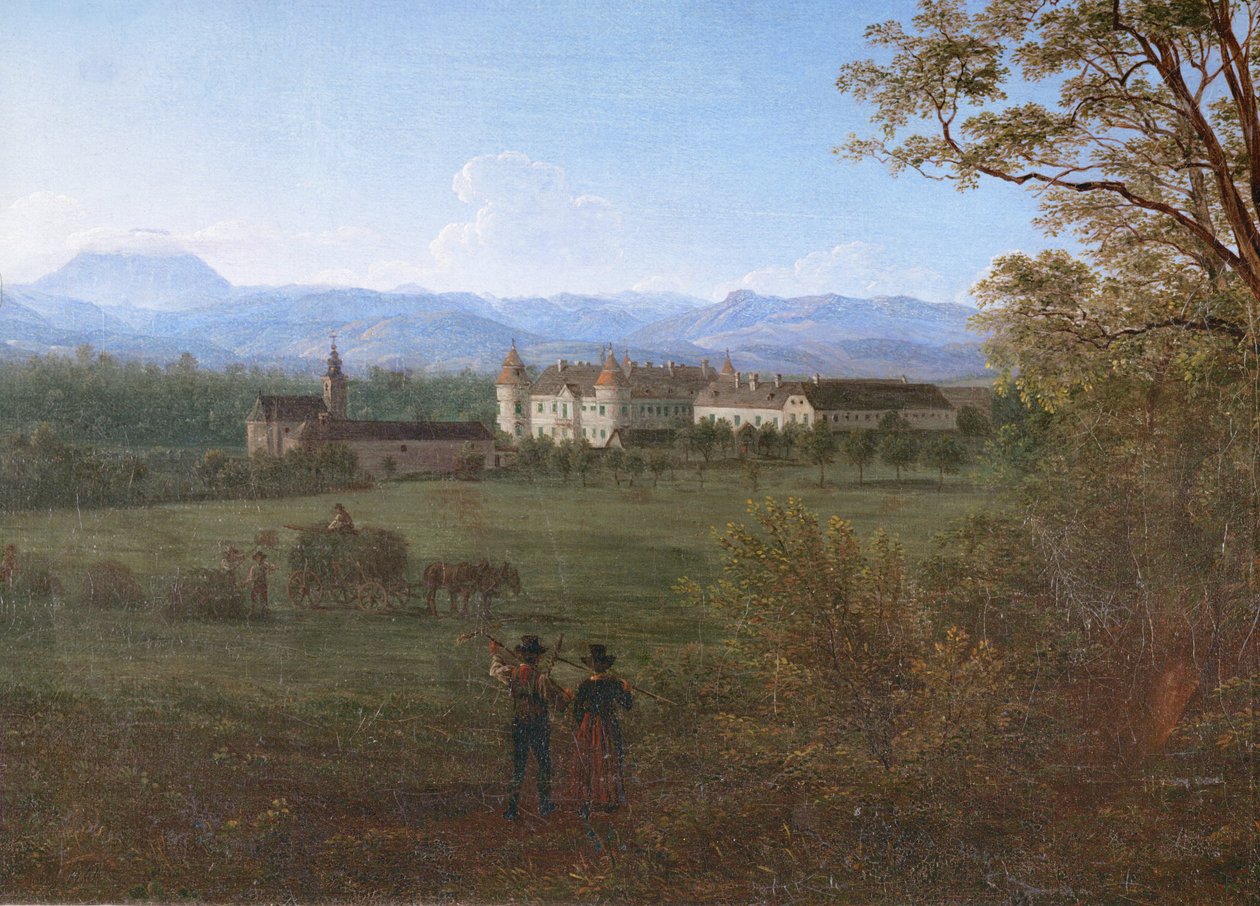Castello di Weinzierl, Bassa Austria ... (olio su tela) da Jakob Alt