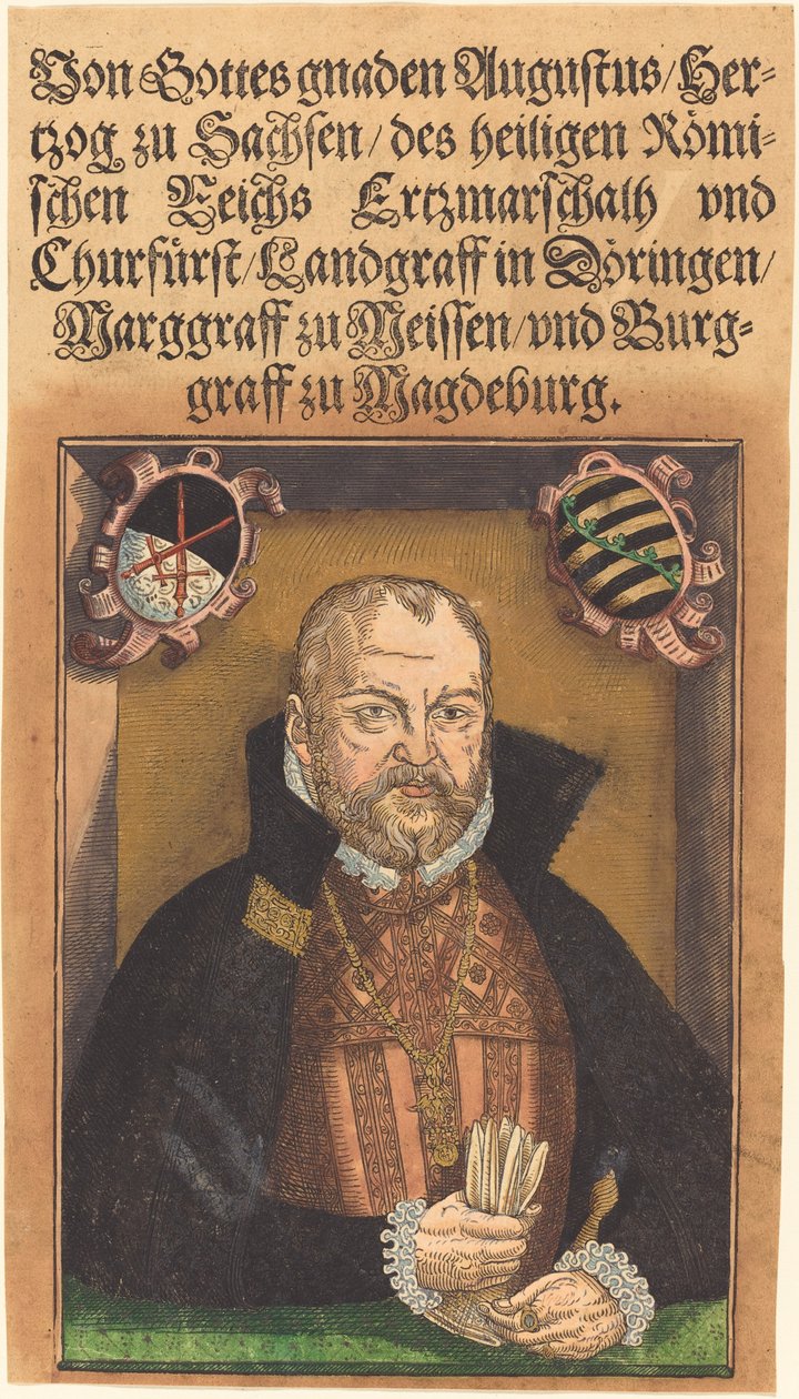 Augusto Hertzog di Sassonia da Jakob Lucius the Elder