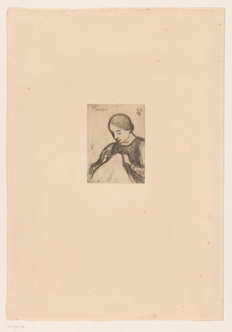 Ritratto di Malvina Dedeyn con ricamo da Jakob Smits