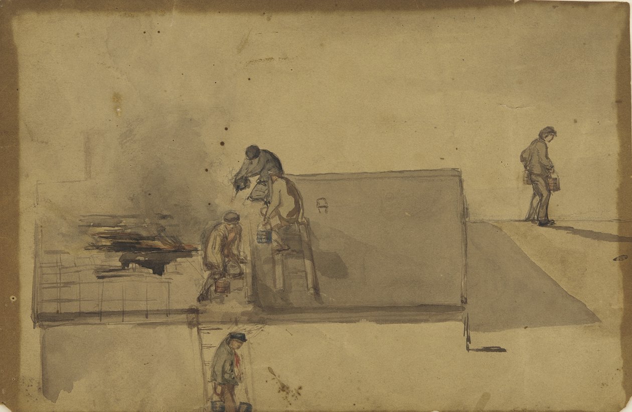 Un incendio a Pomfret, c.1858 da James Abbott McNeill Whistler