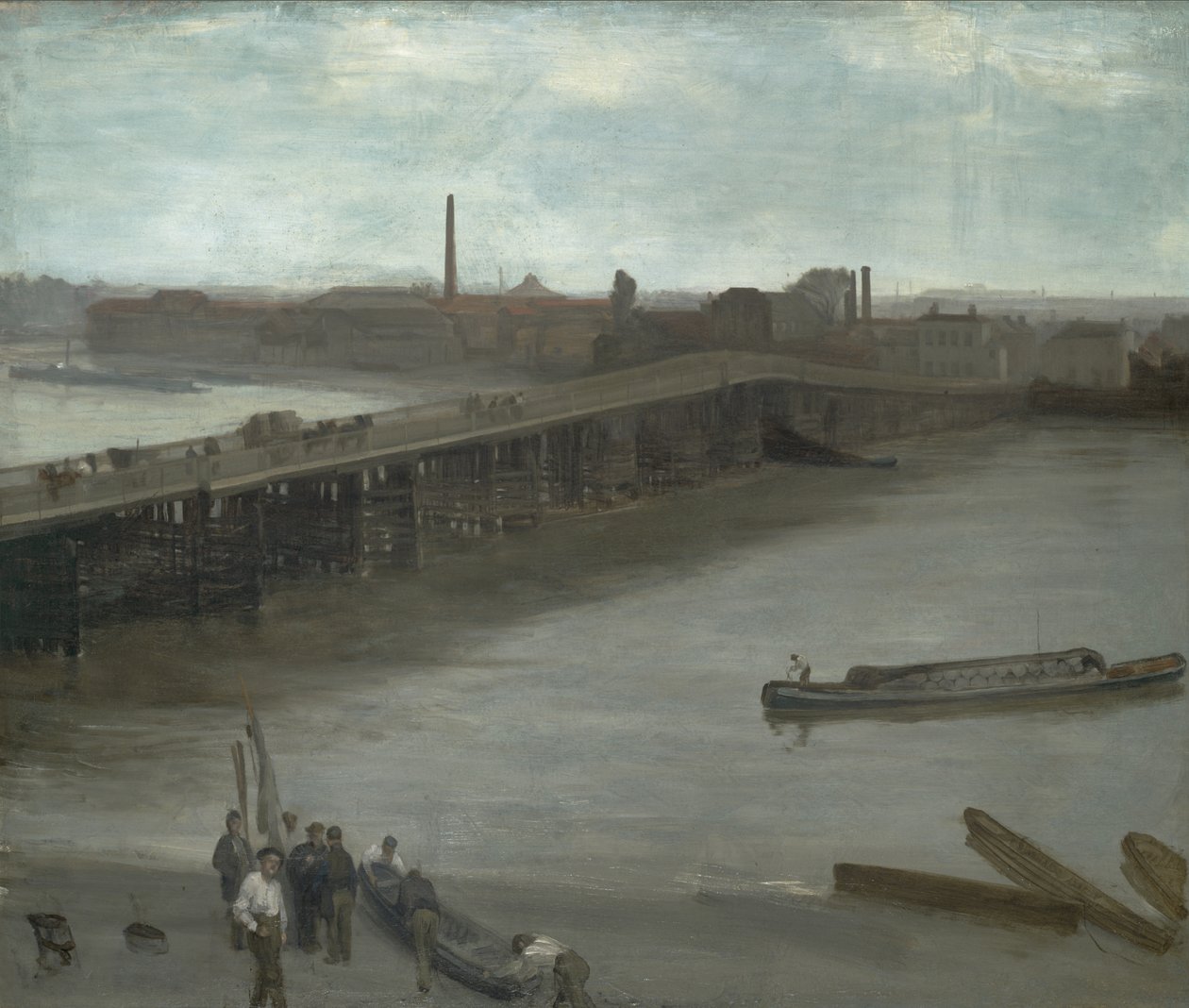 Marrone e argento: Il vecchio ponte di Battersea, 1859-1863 da James Abbott McNeill Whistler