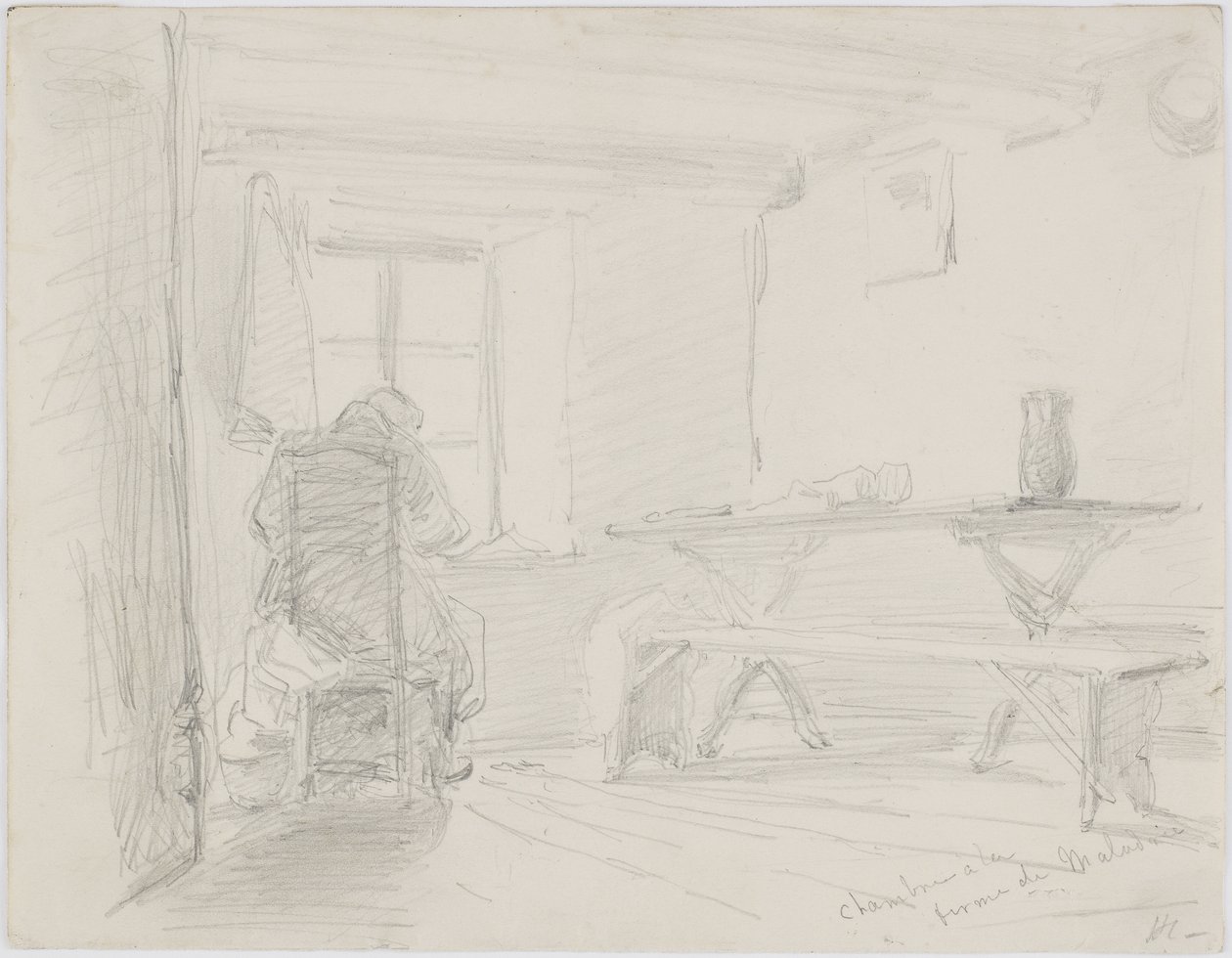 Chambre la Ferme de Maladrie, c.1861 da James Abbott McNeill Whistler