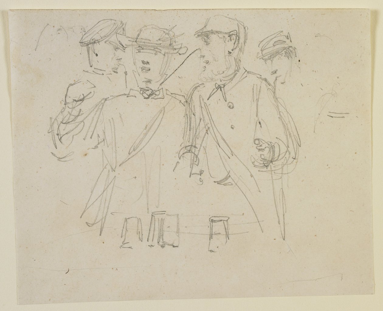 Gruppo di quattro uomini, 1858 da James Abbott McNeill Whistler