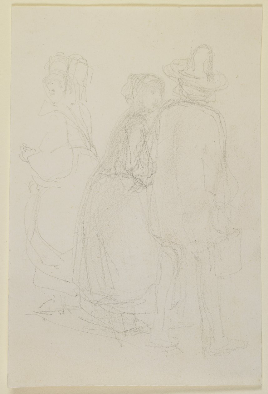 Gruppo di tre figure in piedi, 1858 da James Abbott McNeill Whistler