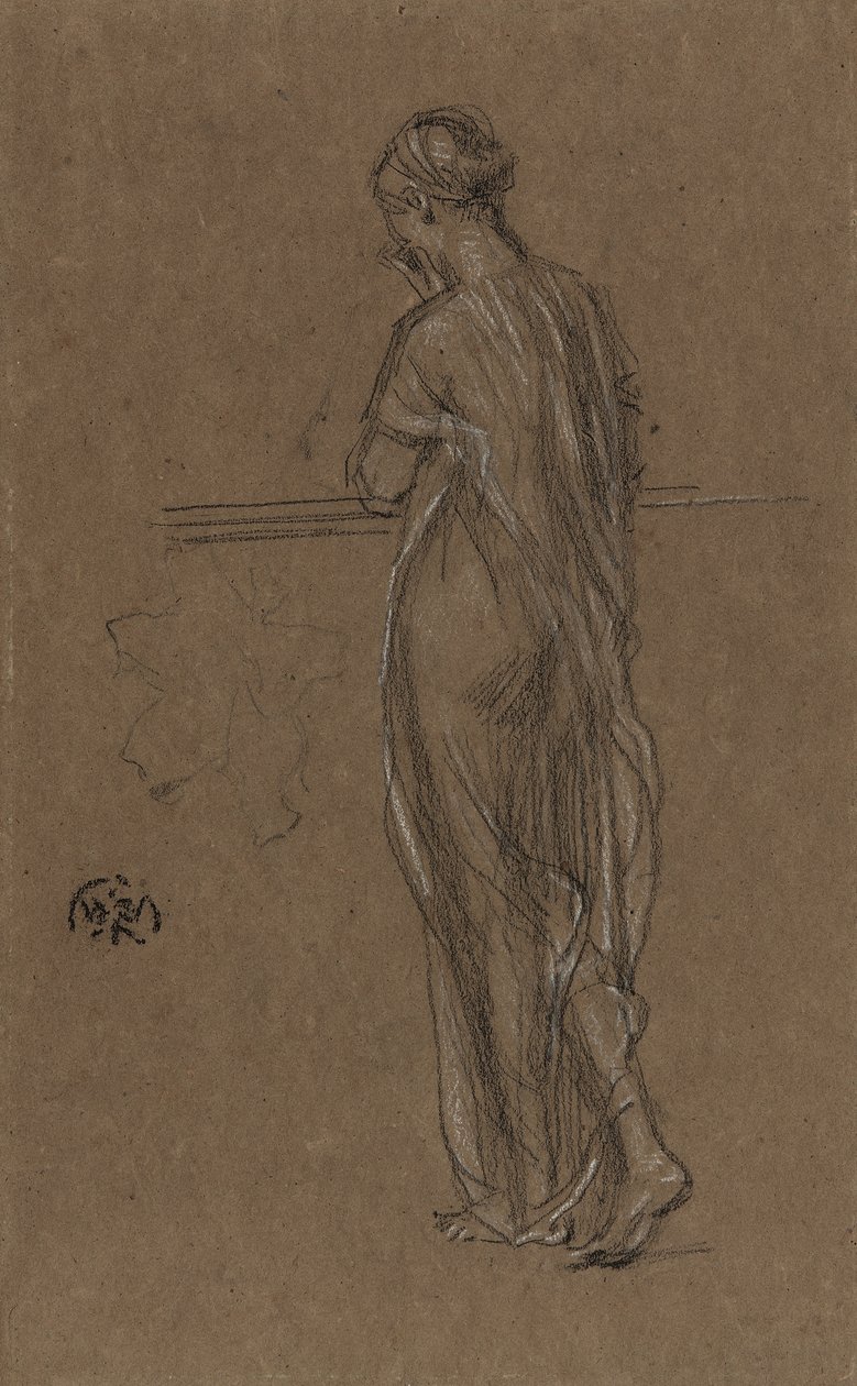 Figura drappeggiata in piedi, c.1868 da James Abbott McNeill Whistler