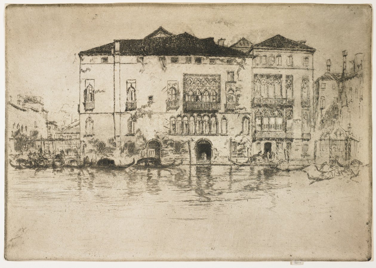I Palazzi dal Primo Set di Venezia, 1879-1880 da James Abbott McNeill Whistler