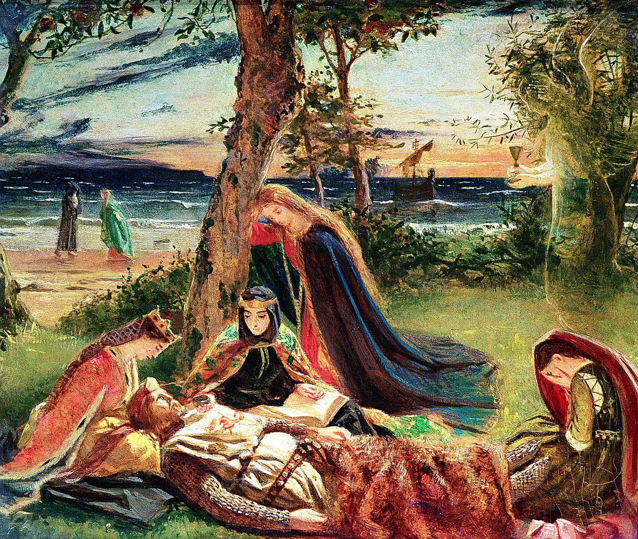La morte di Artù, c.1861 da James Archer