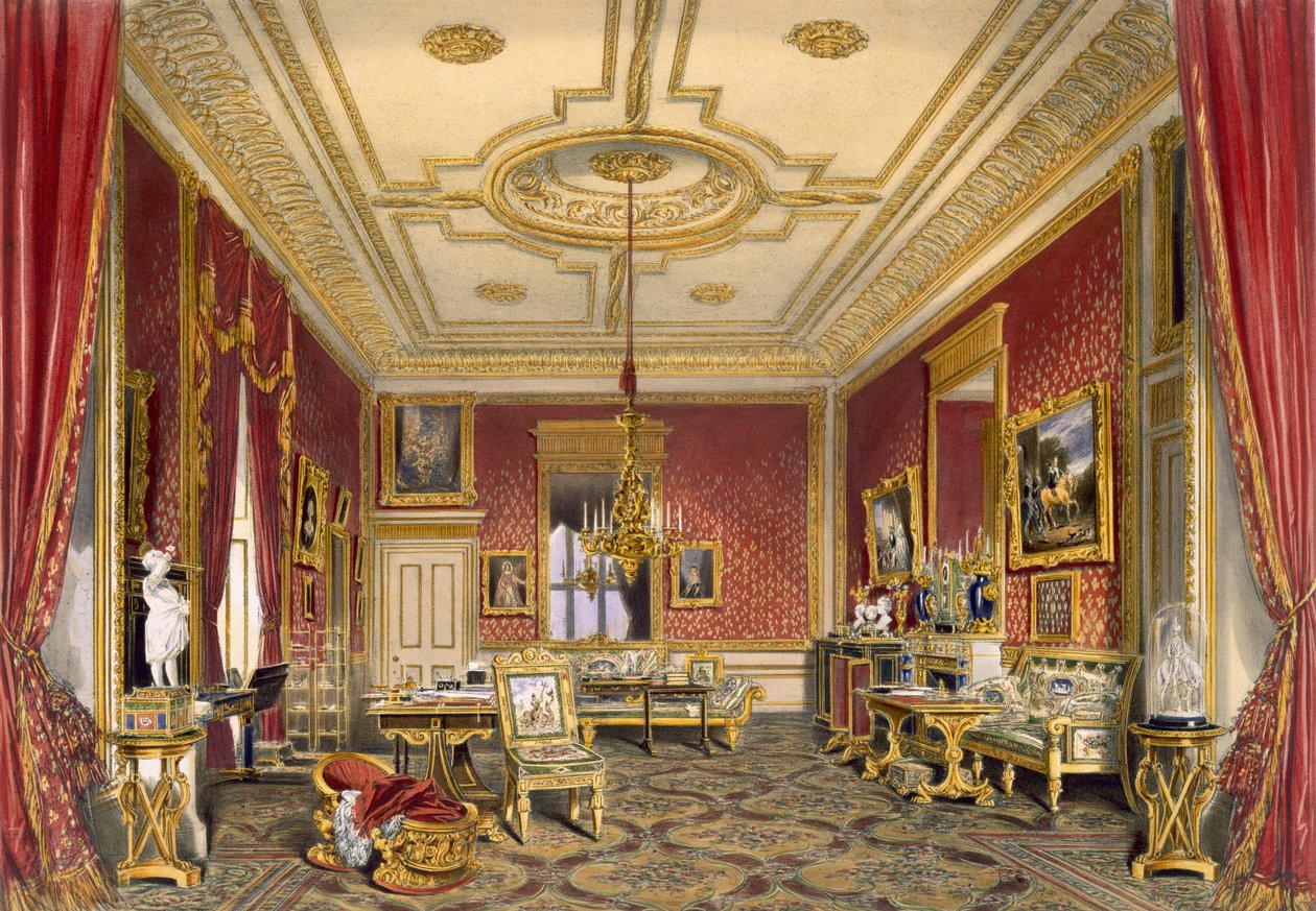 Sala privata della Regina, Castello di Windsor, 1838 da James Baker Pyne
