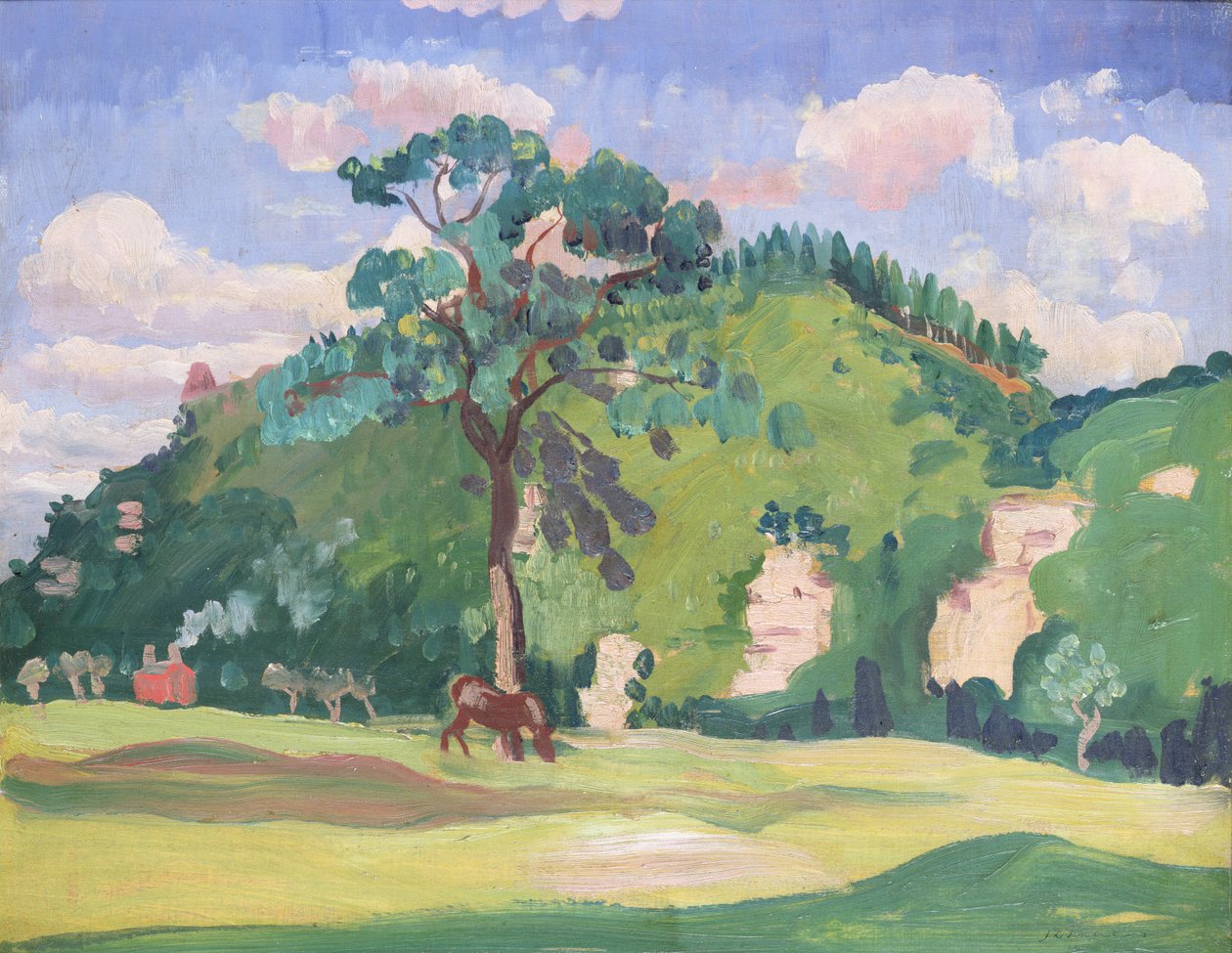 Paesaggio con Cavallo al Pascolo, 1912-13 da James Dickson Innes