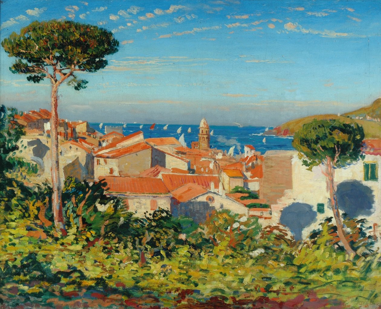 La città di Collioure, c.1908 da James Dickson Innes