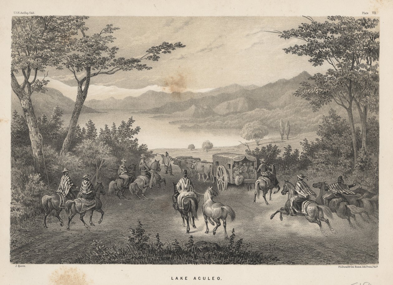Lago Aculeo, 1855 da James Fuller Queen