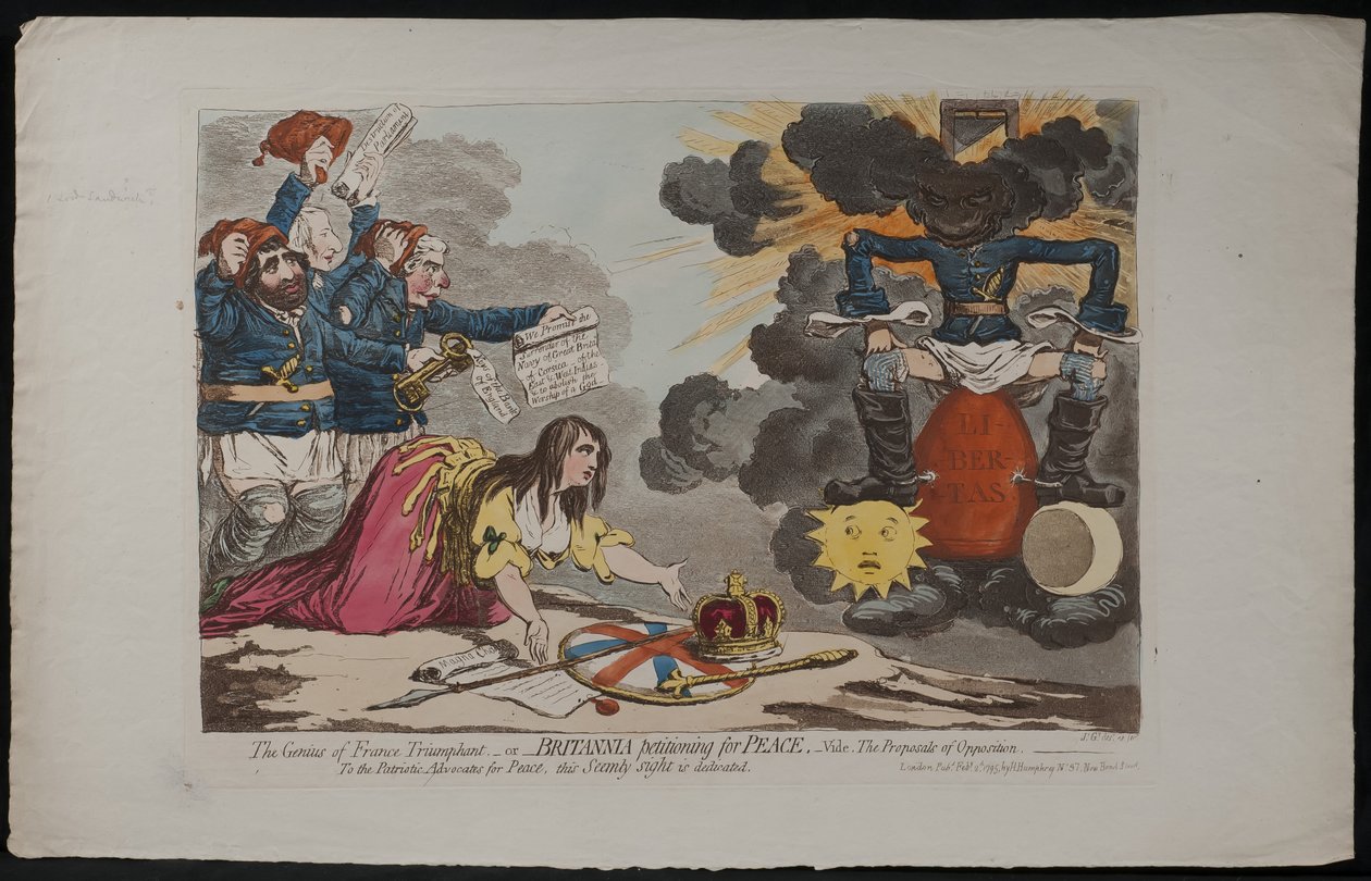 Il genio della Francia trionfante – o – Britannia che chiede pace, Vide. Le proposte dell