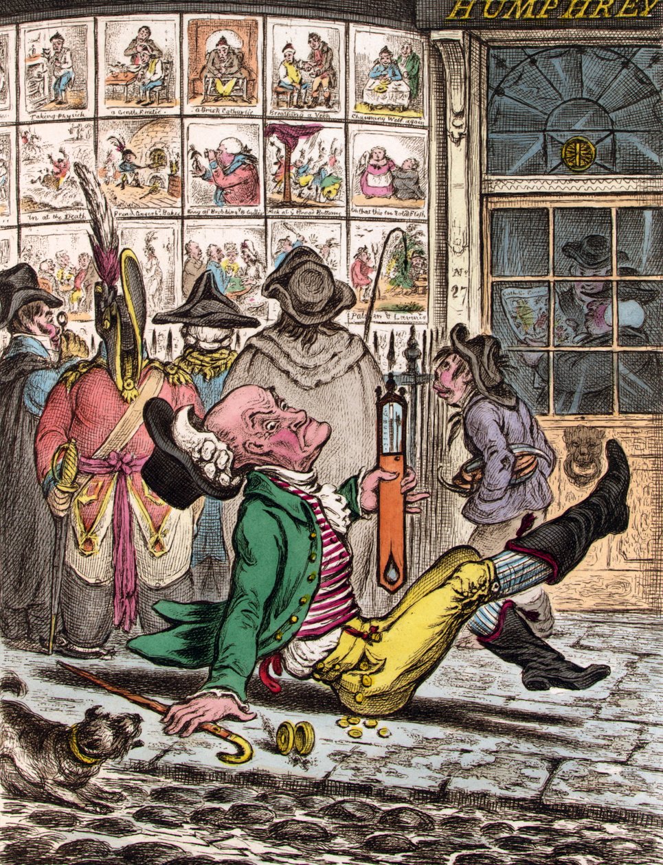 Tempo molto scivoloso, 1808 da James Gillray
