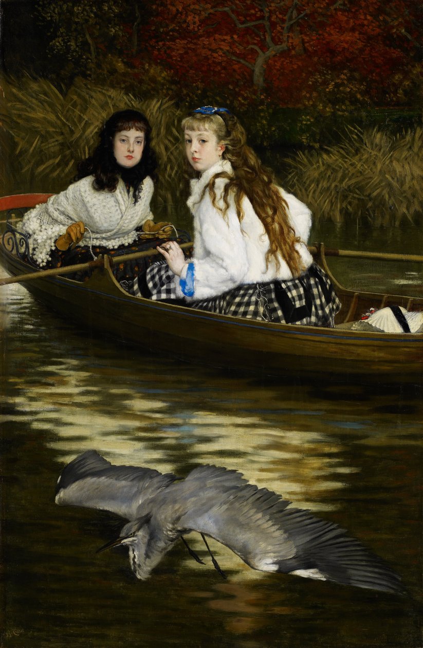 Sul Tamigi, un airone da James Jacques Joseph Tissot