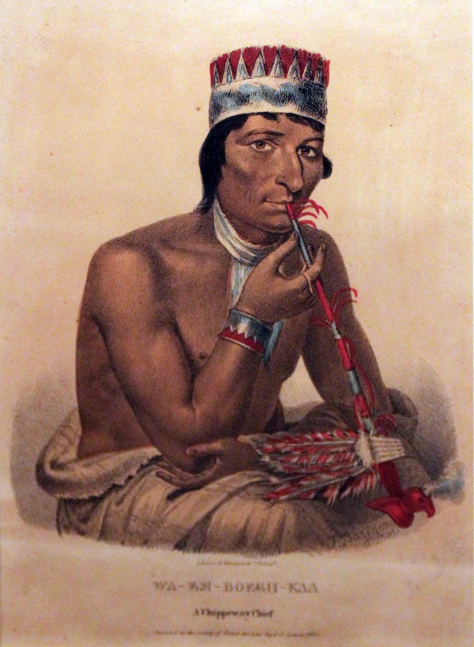 Waemboeshkaa, Capo Chippeway, 1825 da James Otto Lewis