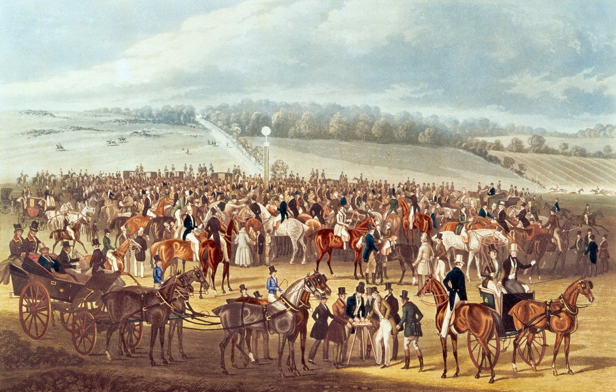 Il punto delle scommesse, Epsom, 1830 da James Pollard
