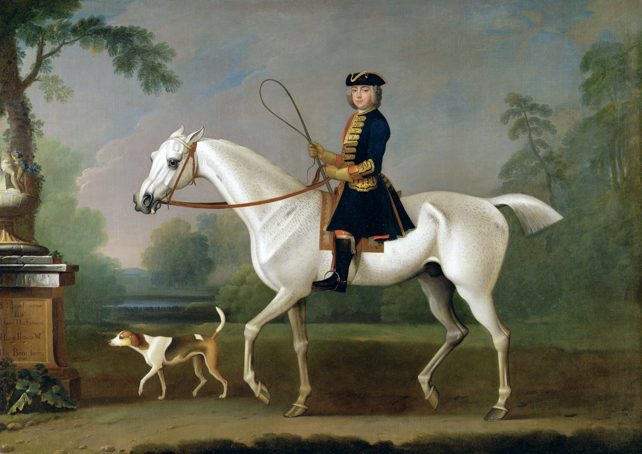Sir Roger Burgoyne che cavalca 