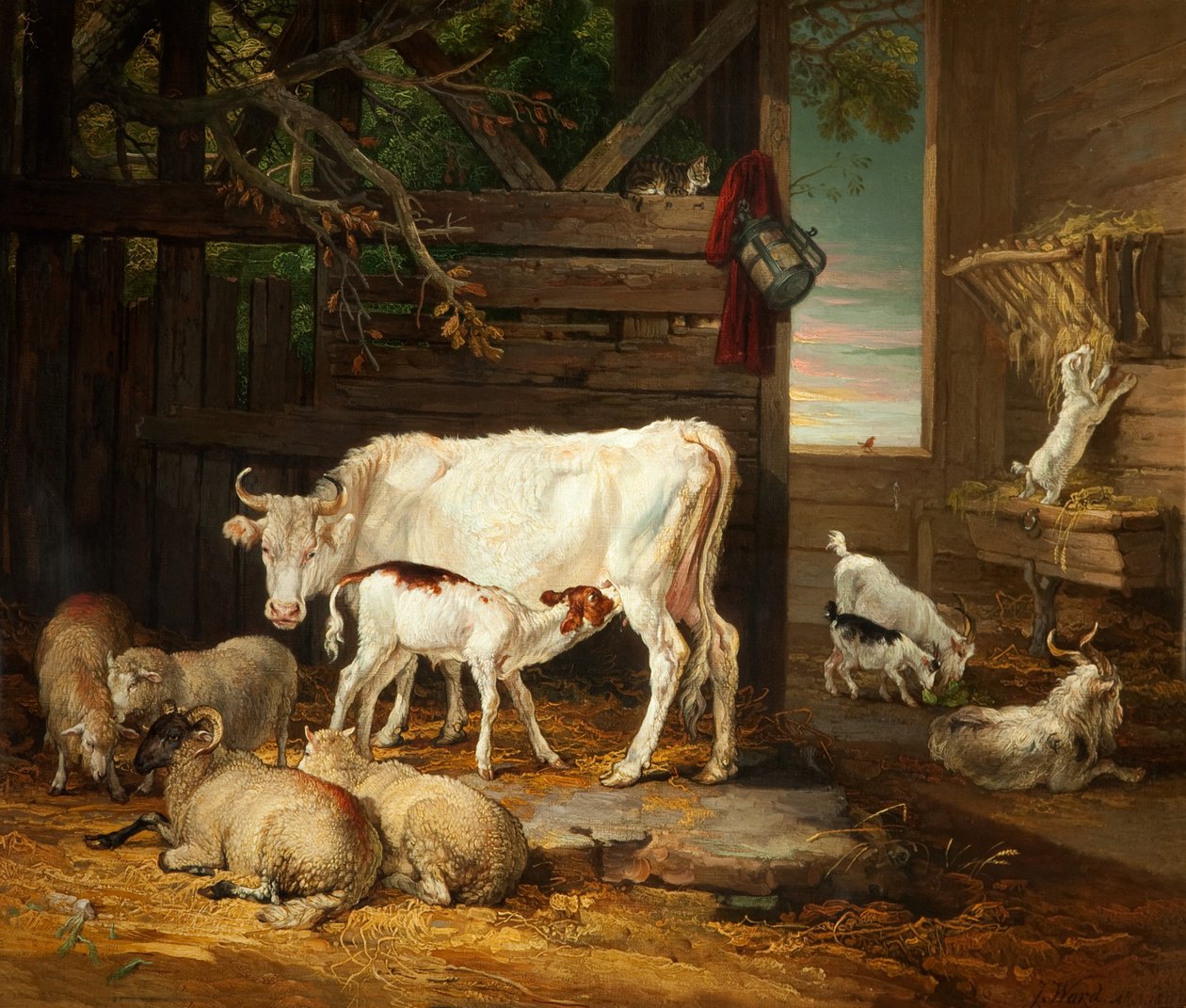 Interno di una stalla da James Ward