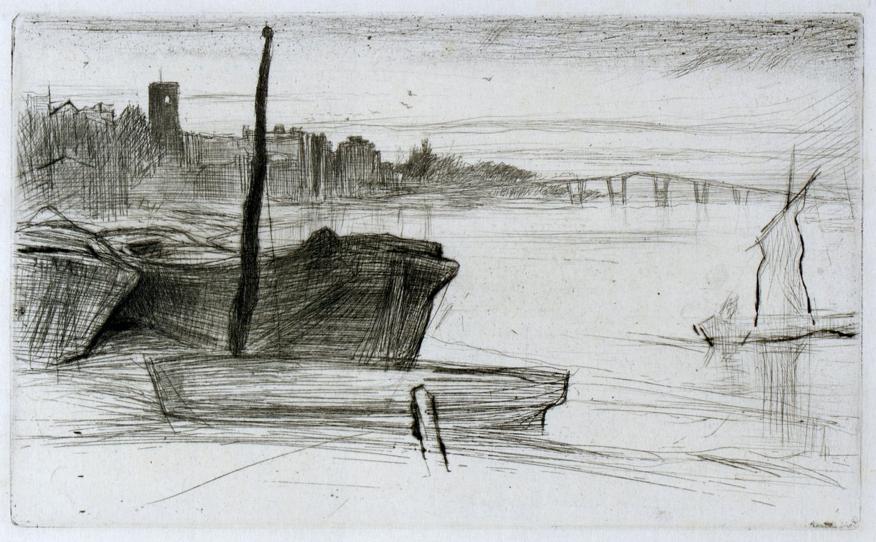 Ponte e chiesa di Chelsea da James Abbott McNeill Whistler