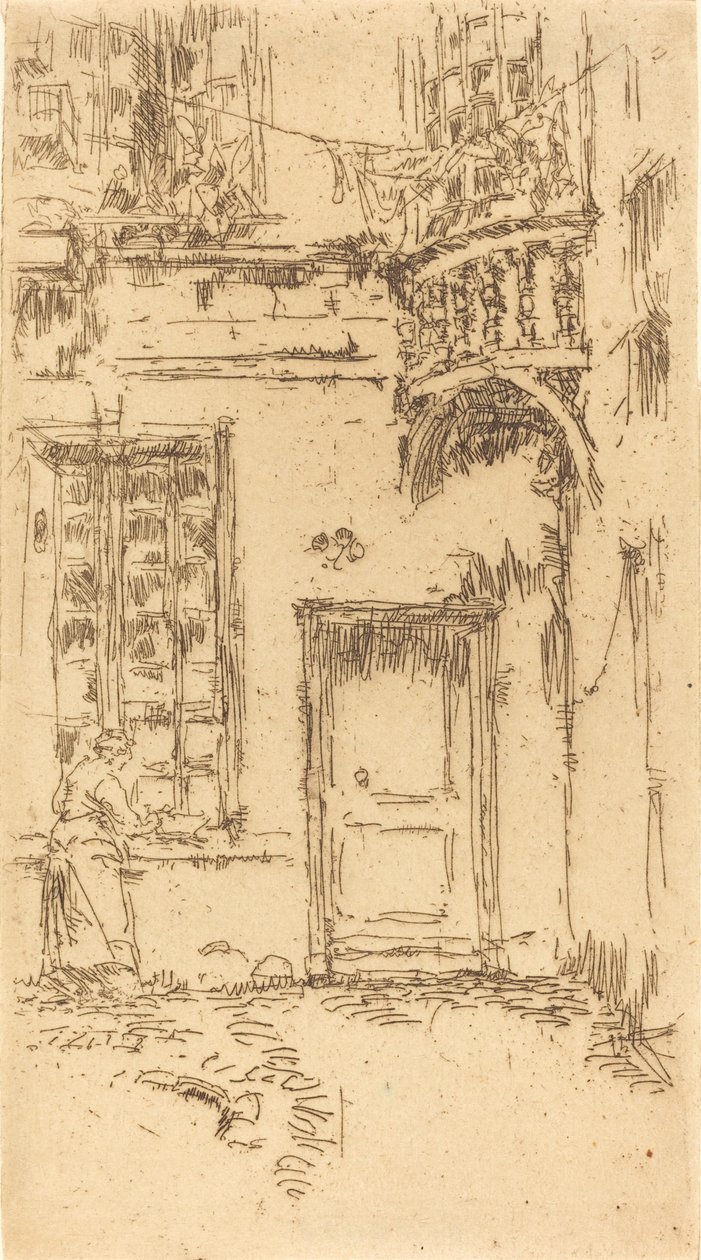 Cortile, Rue P.L. Courier da James Abbott McNeill Whistler