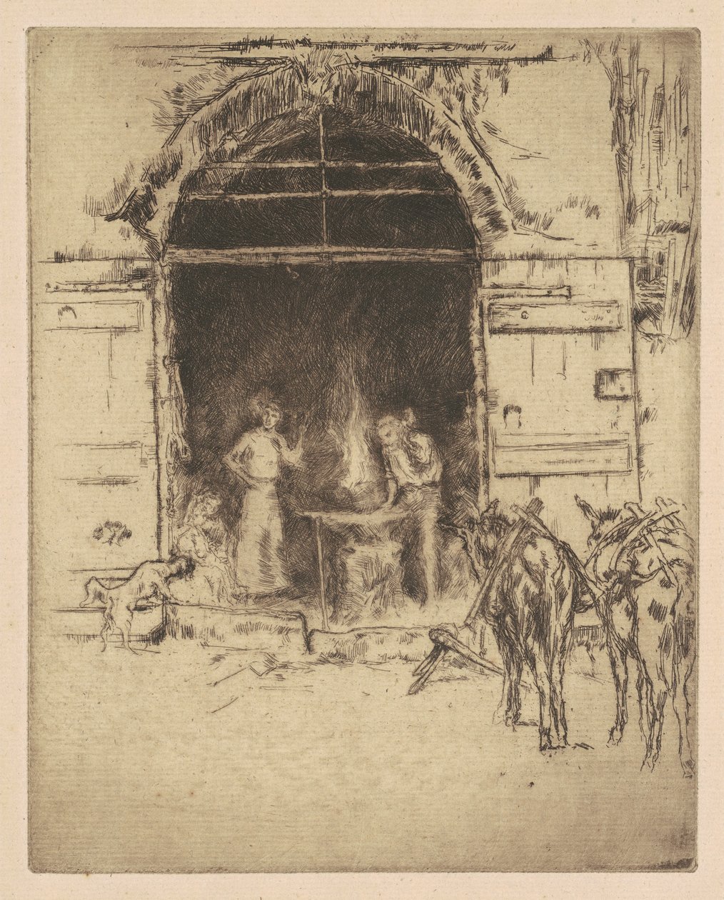 Forgia fiammeggiante da James Abbott McNeill Whistler