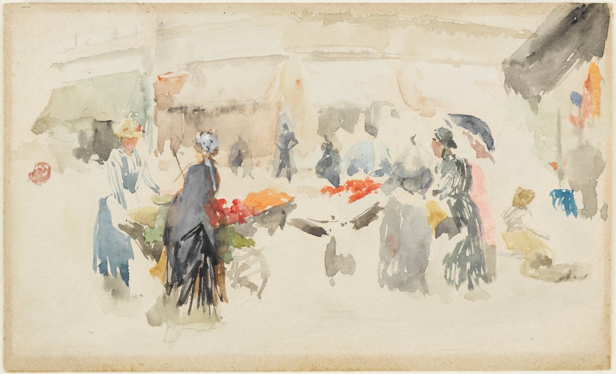 Mercato dei fiori – Dieppe da James Abbott McNeill Whistler