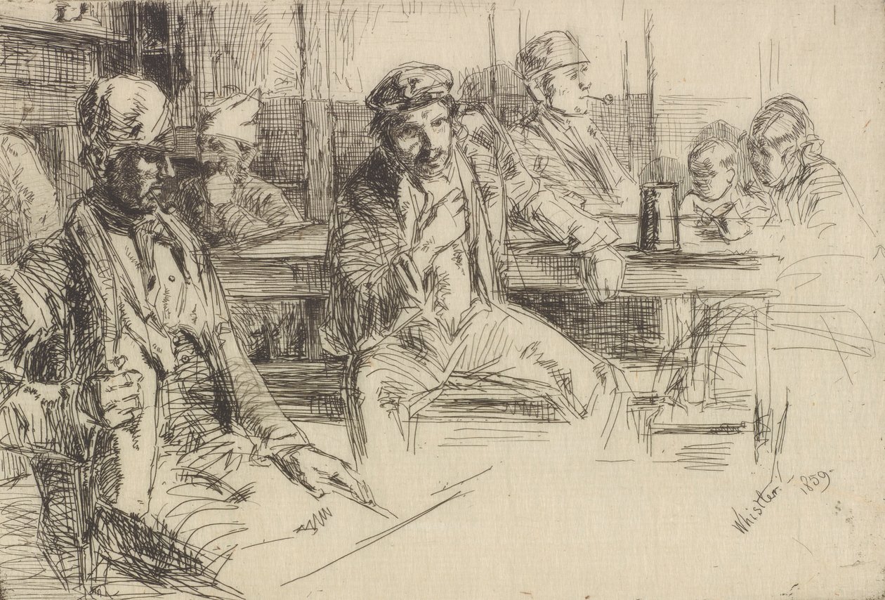Lavoratori portuali, 1859 da James Abbott McNeill Whistler