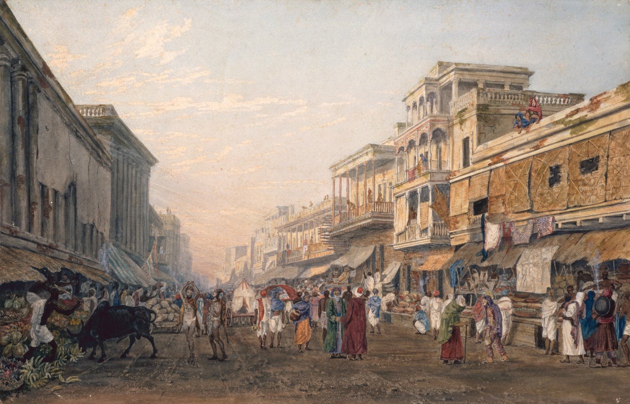 Una vista di Calcutta, c.1820 da James Baillie Fraser