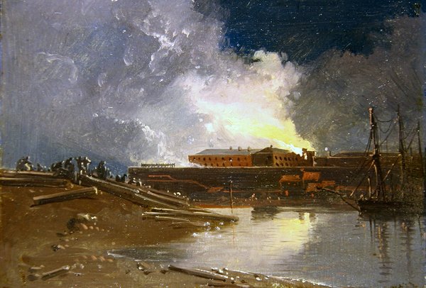 Bristol in fiamme da James Baker Pyne