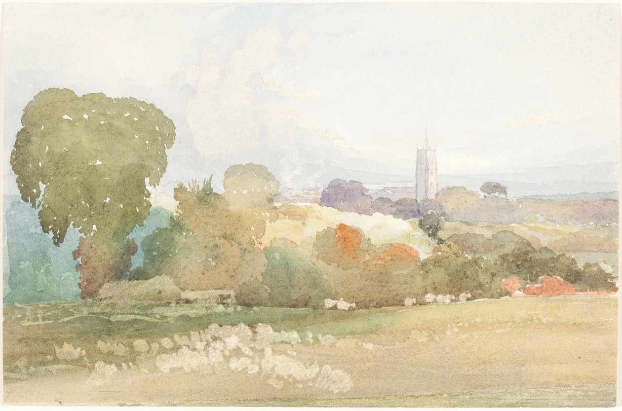 Paesaggio con campanile da James Bulwer