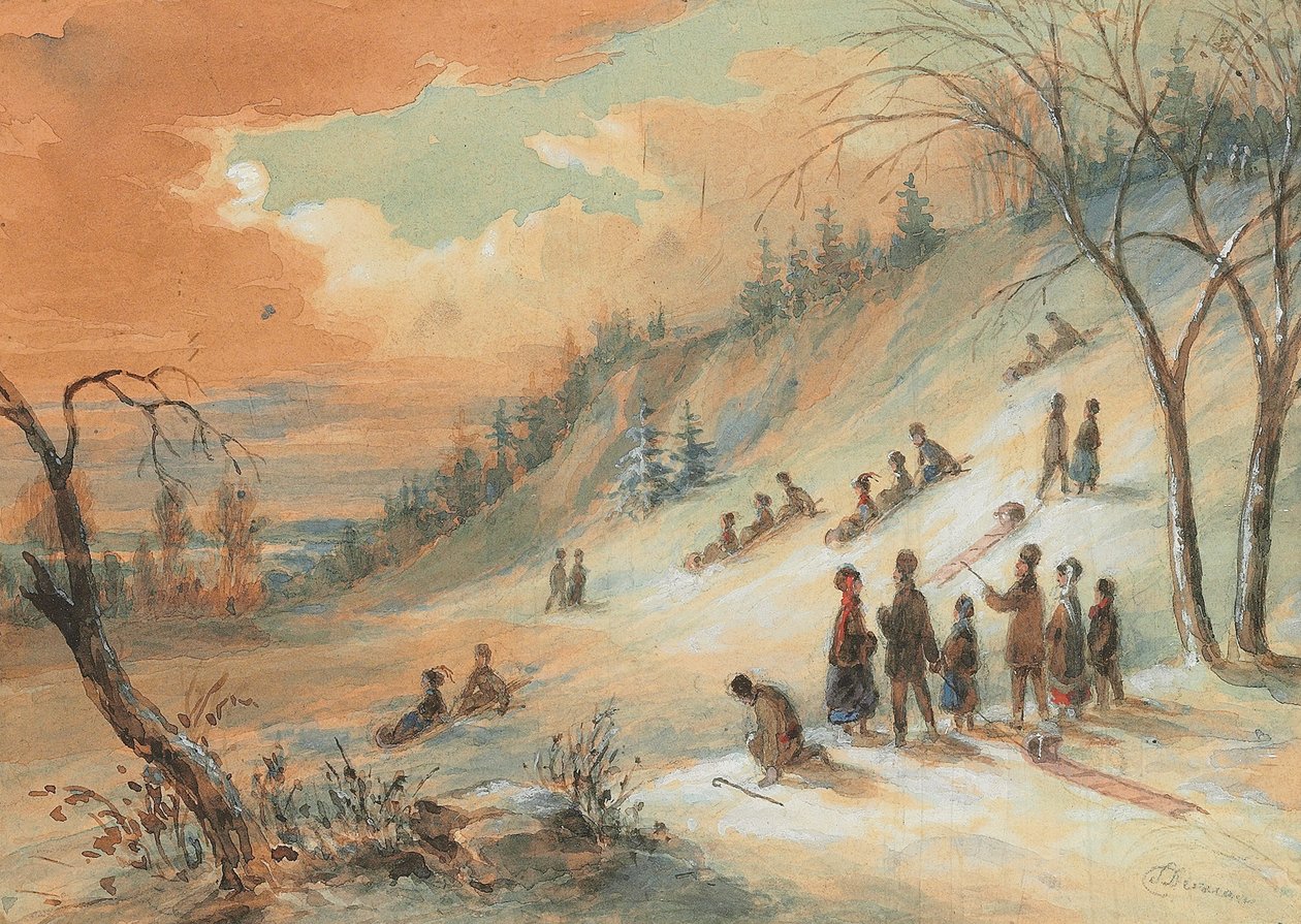 Slittino su una collina, vicino a Montreal da James D. Duncan