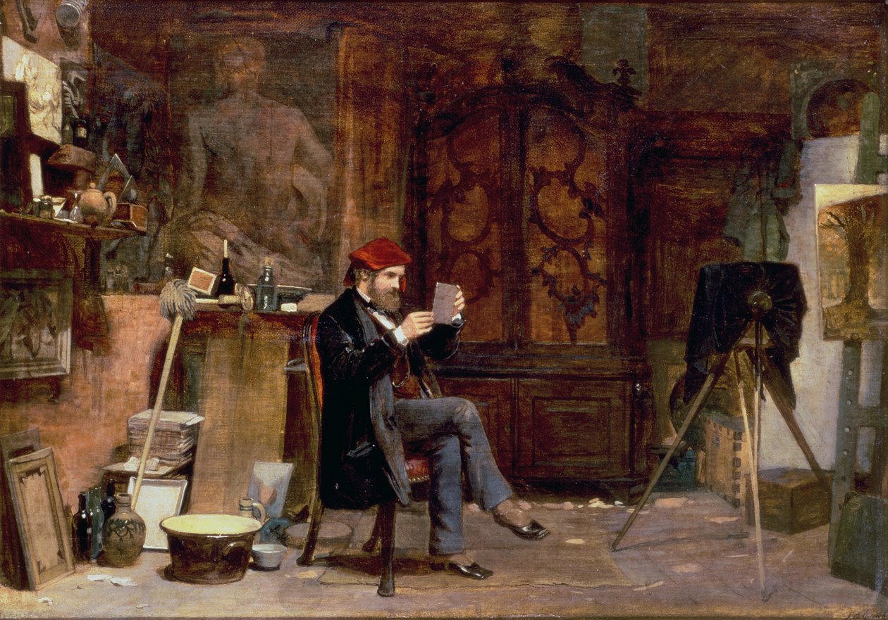 Lo studio del fotografo, c.1850 da James Digman Wingfield