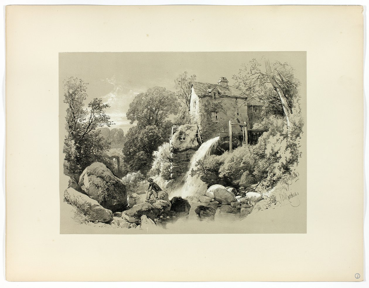 Pandy Mill, da Selezioni pittoresche da James Duffield Harding