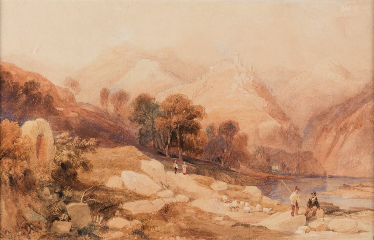 Il Drachenfels sul Reno da James Duffield Harding