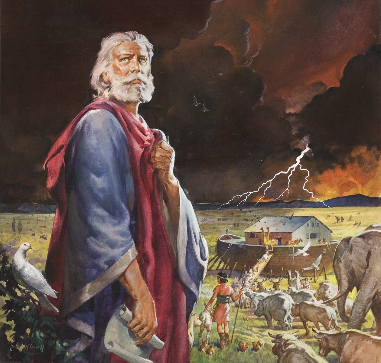 Arca di Noè (gouache su carta) da James Edwin McConnell
