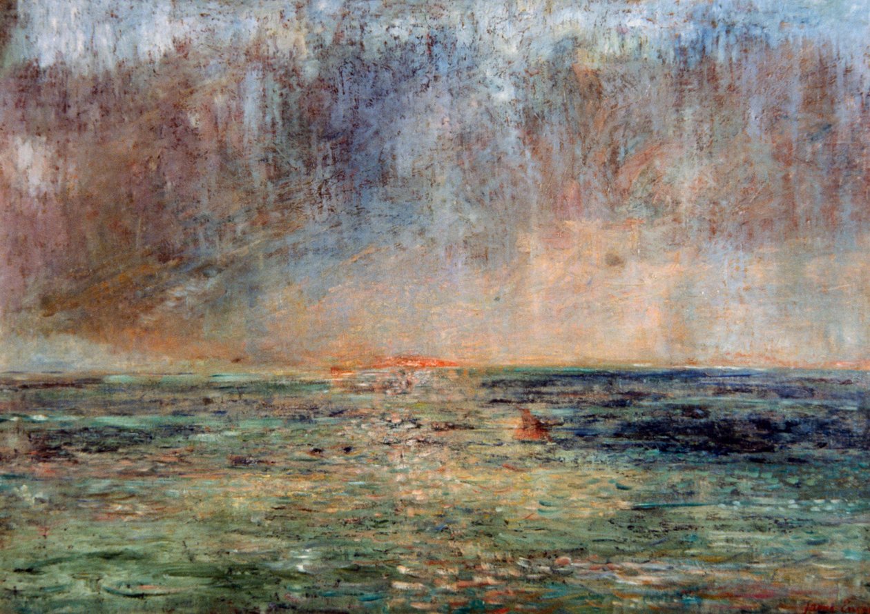 Grande paesaggio marino (Tramonto) da James Ensor