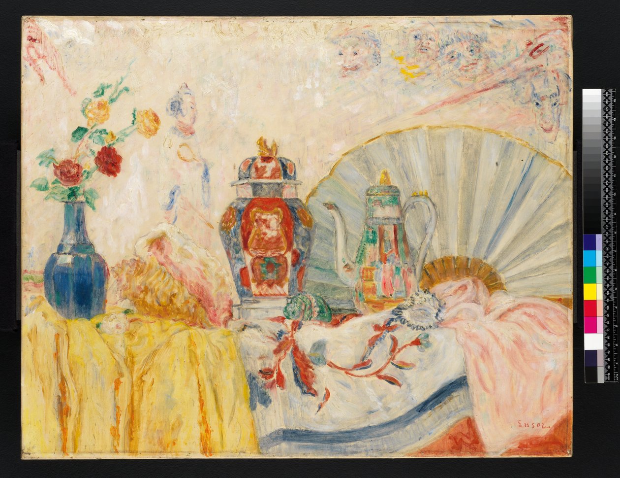 Natura morta con ceramica cinese da James Ensor