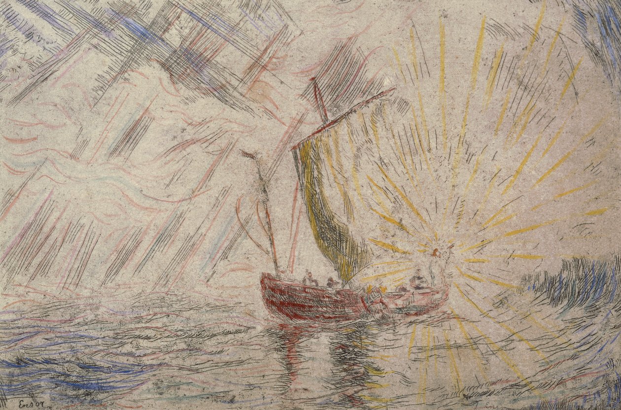 Cristo calma la tempesta da James Ensor