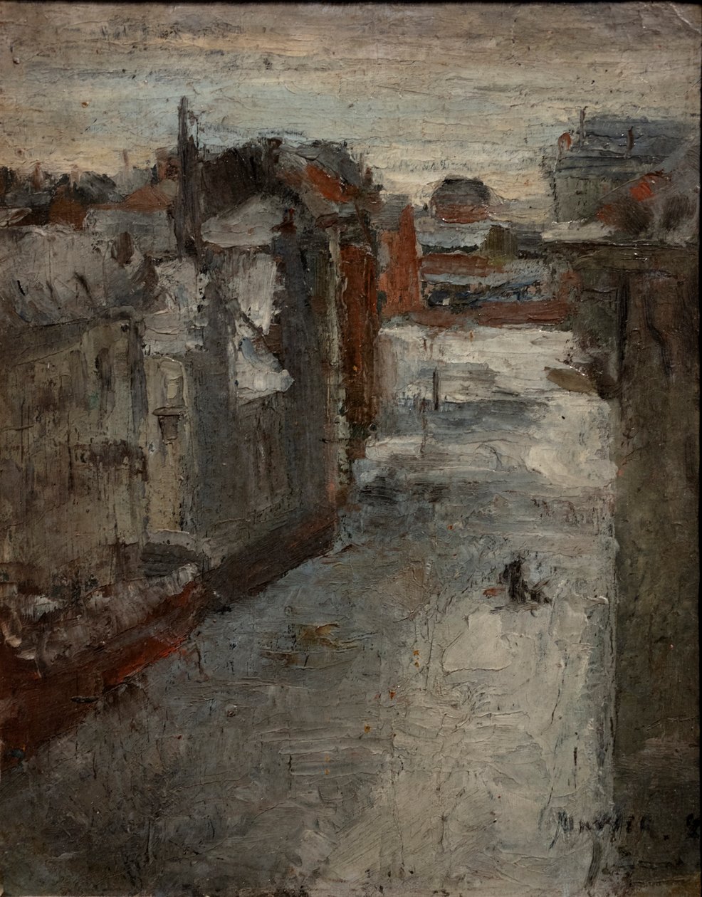 La Van Iseghemlane sotto la neve da James Ensor