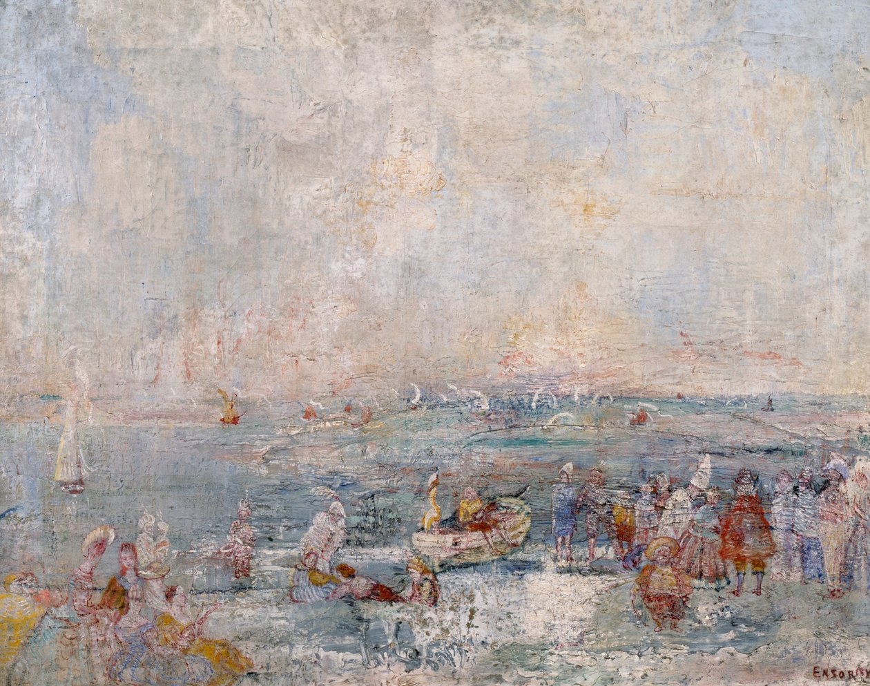 Il carnevale sulla spiaggia da James Ensor