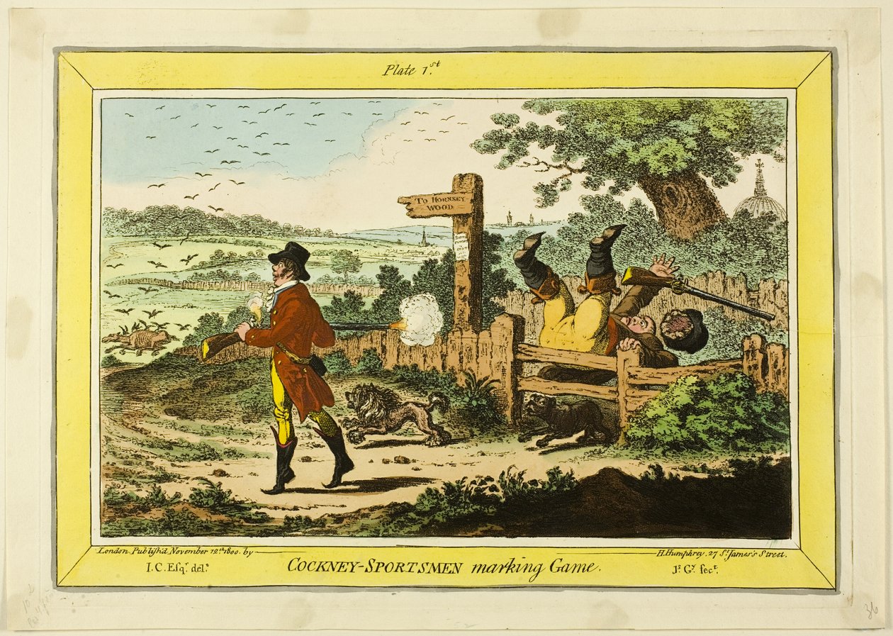 Gioco di marcatura Cockney Sportsmen da James Gillray